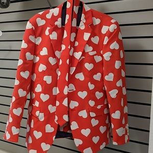 Oppo suits all over hearts full suit with tie